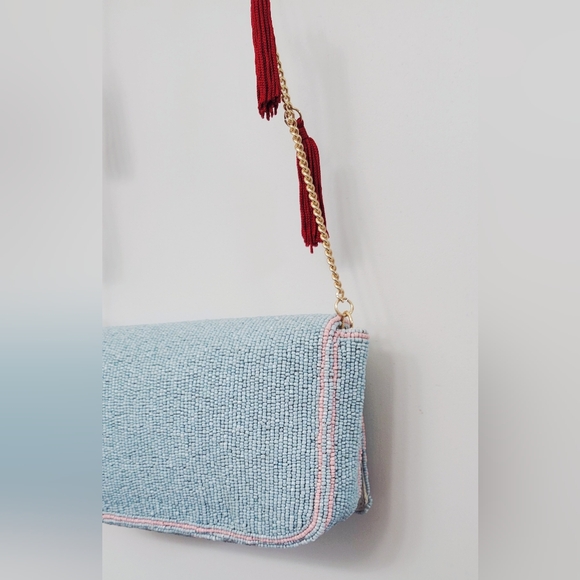 Viral TikTok Beaded Tomato Slice Shoulder Bag Purse Handcrafted in India NWT - Picture 9 of 15